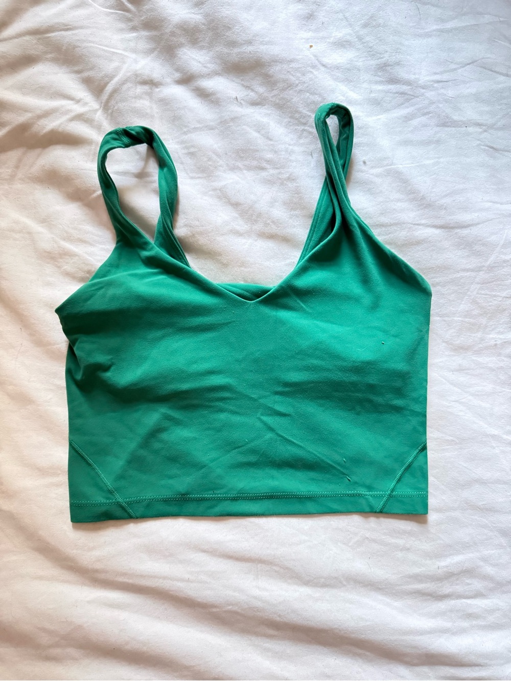 Green lululemon V-Neck Bralette Crop Top